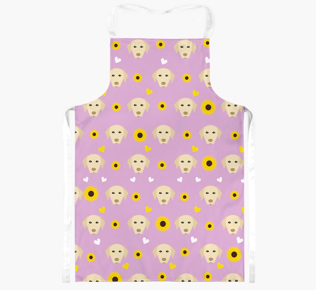 Sunflower Pattern: Personalised {breedFullName} Apron