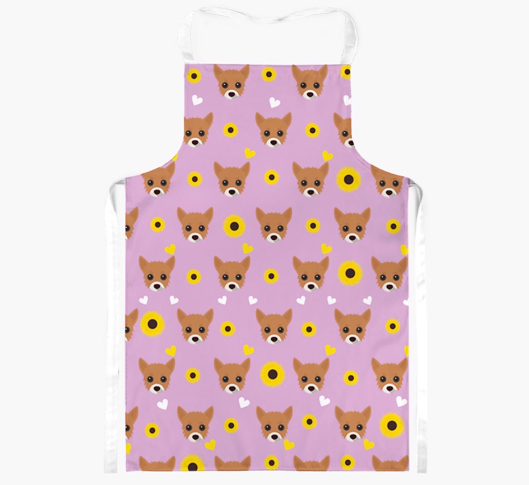 Sunflower Pattern: Personalised {breedFullName} Apron