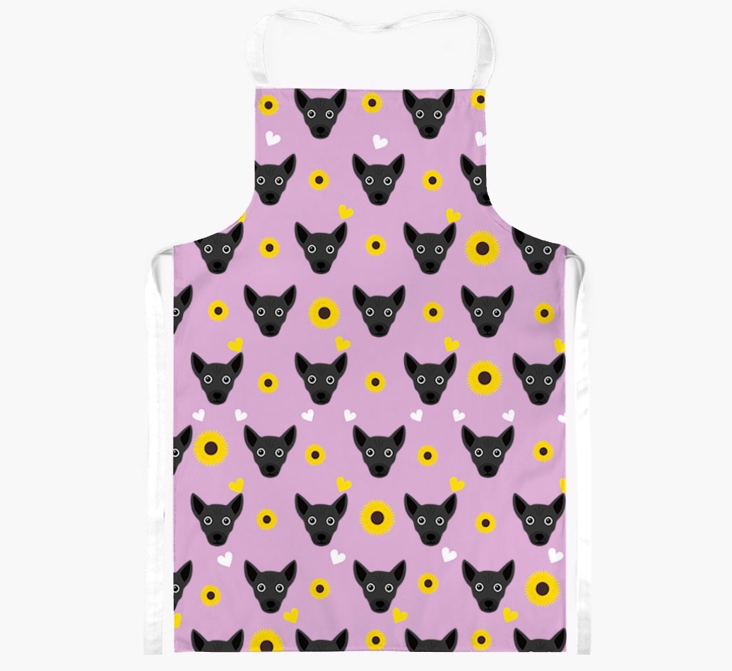 Sunflower Pattern: Personalised {breedFullName} Apron
