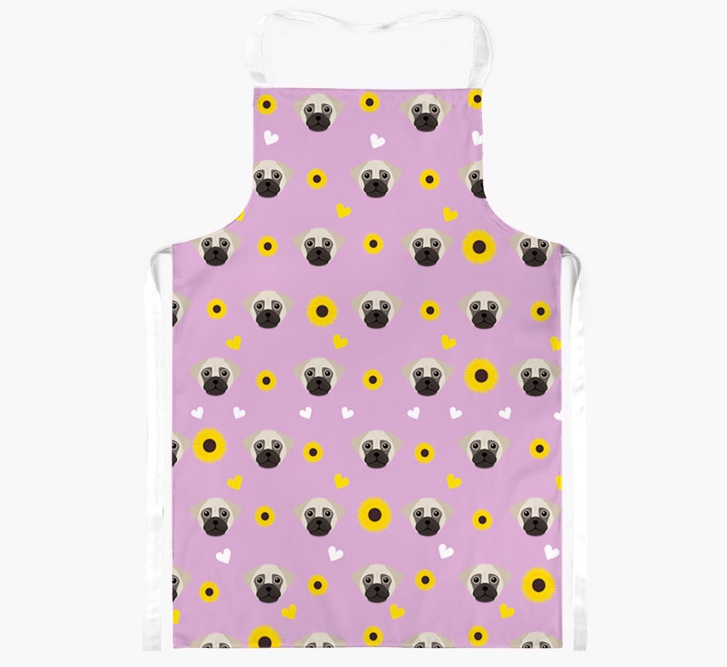 Sunflower Pattern: Personalized {breedFullName} Apron