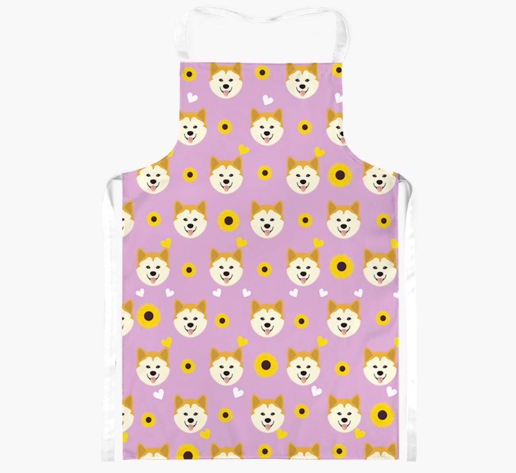 Sunflower Pattern: Personalised {breedFullName} Apron