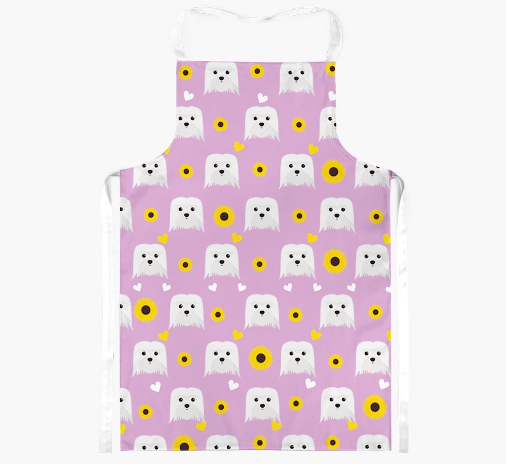 Sunflower Pattern: Personalized {breedFullName} Apron