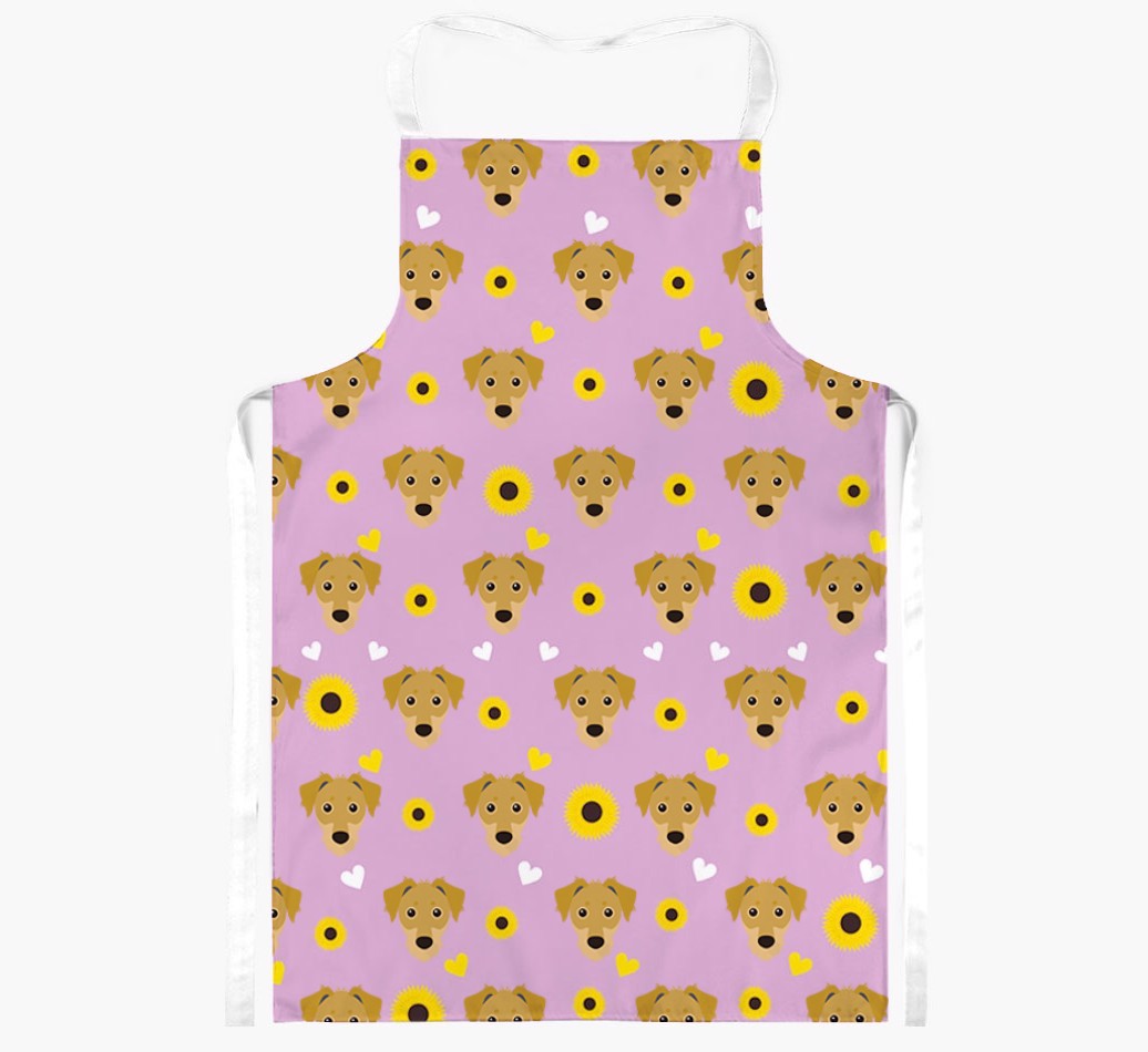 Sunflower Pattern: Personalised {breedFullName} Apron