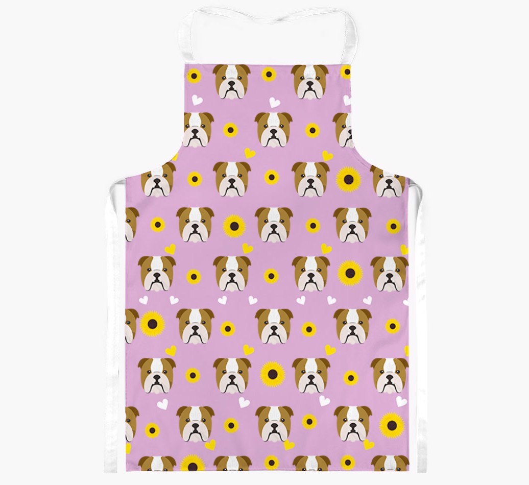Sunflower Pattern: Personalised {breedFullName} Apron