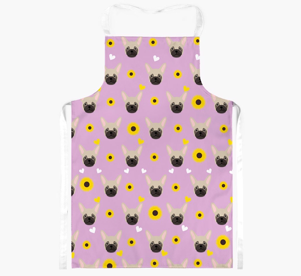 Sunflower Pattern: Personalised {breedFullName} Apron