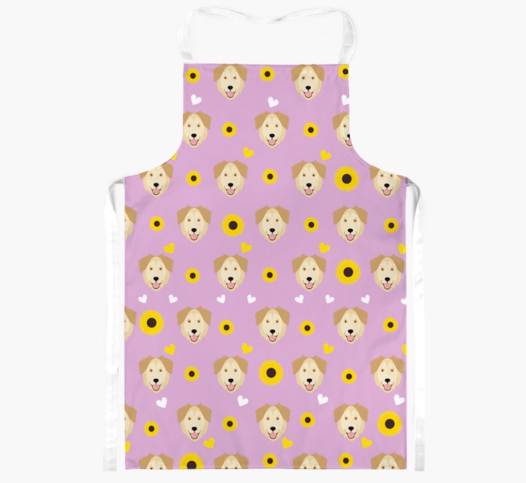 Sunflower Pattern: Personalised {breedFullName} Apron