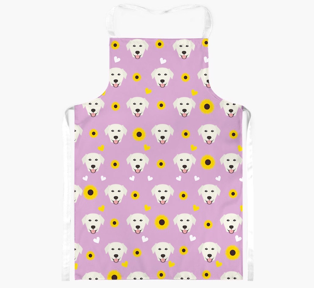 Sunflower Pattern: Personalized {breedFullName} Apron