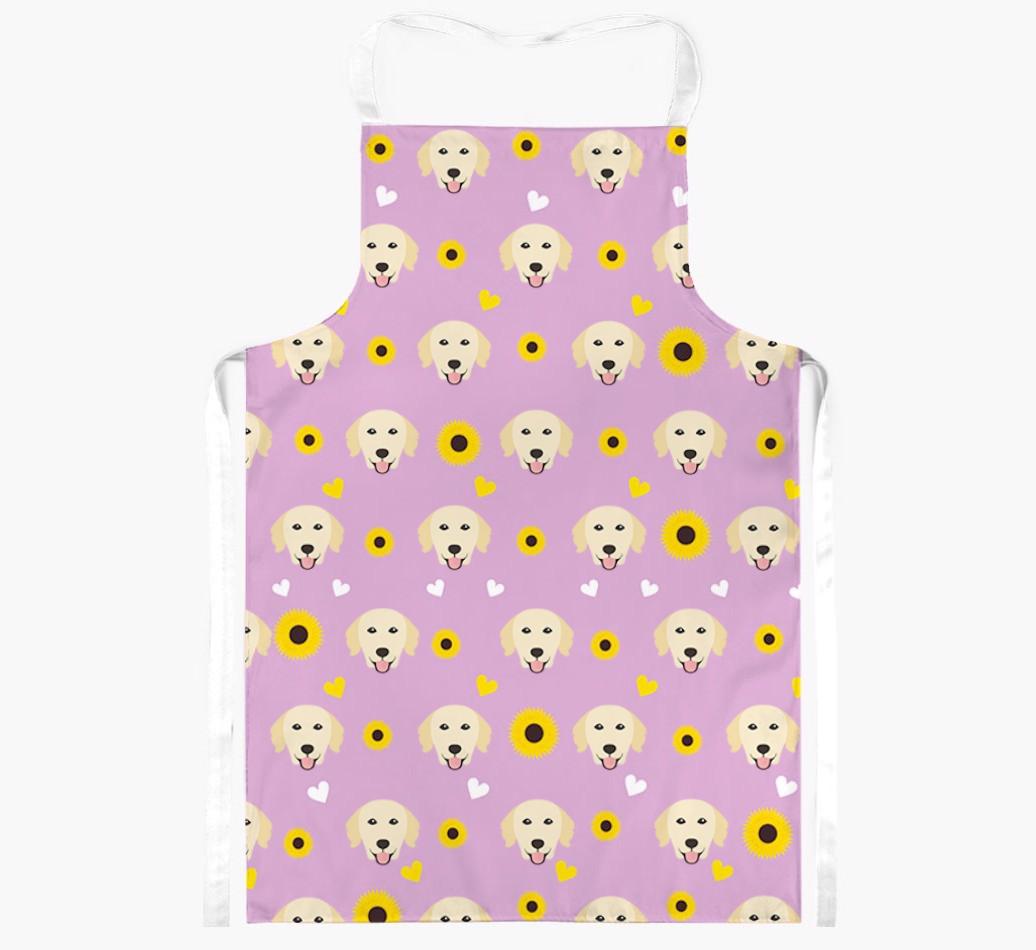 Sunflower Pattern: Personalised {breedFullName} Apron