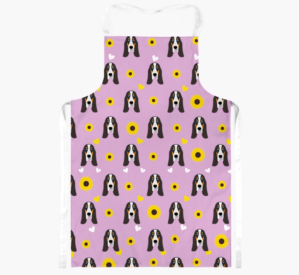 Sunflower Pattern: Personalised {breedFullName} Apron