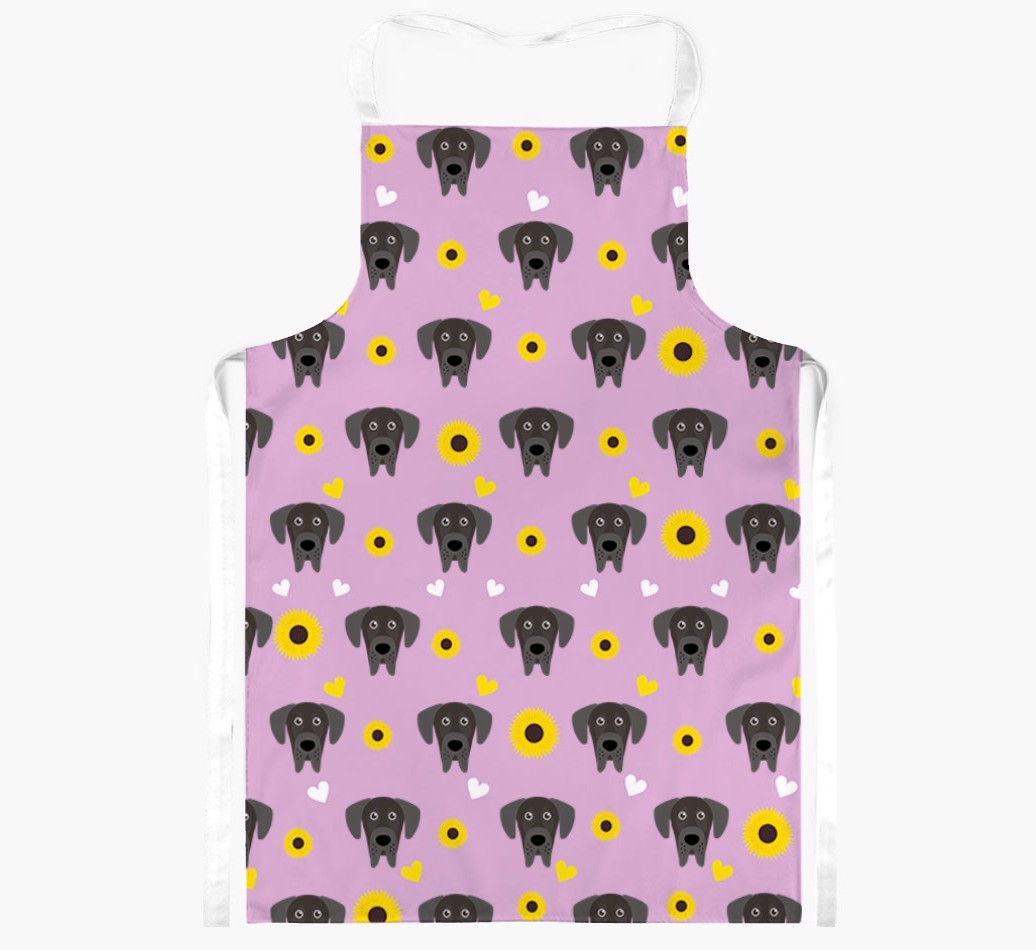 Sunflower Pattern: Personalised {breedFullName} Apron