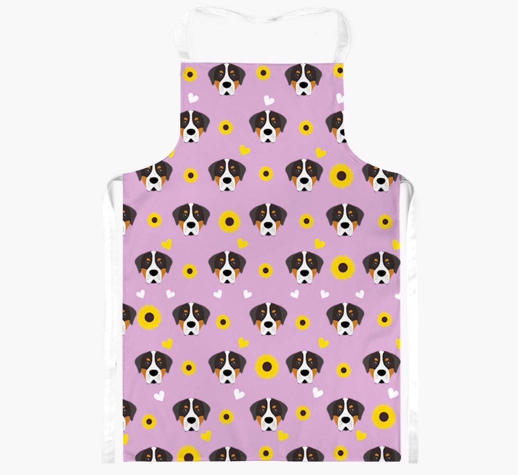 Sunflower Pattern: Personalised {breedFullName} Apron