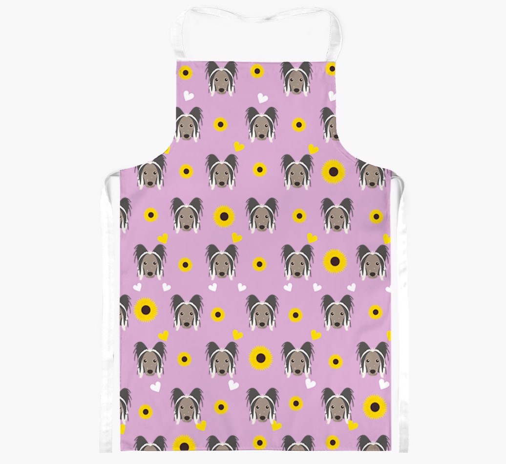 Sunflower Pattern: Personalised {breedFullName} Apron
