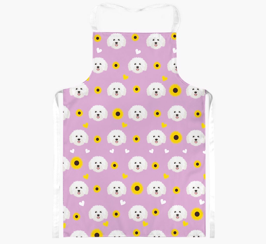 Sunflower Pattern: Personalised {breedFullName} Apron