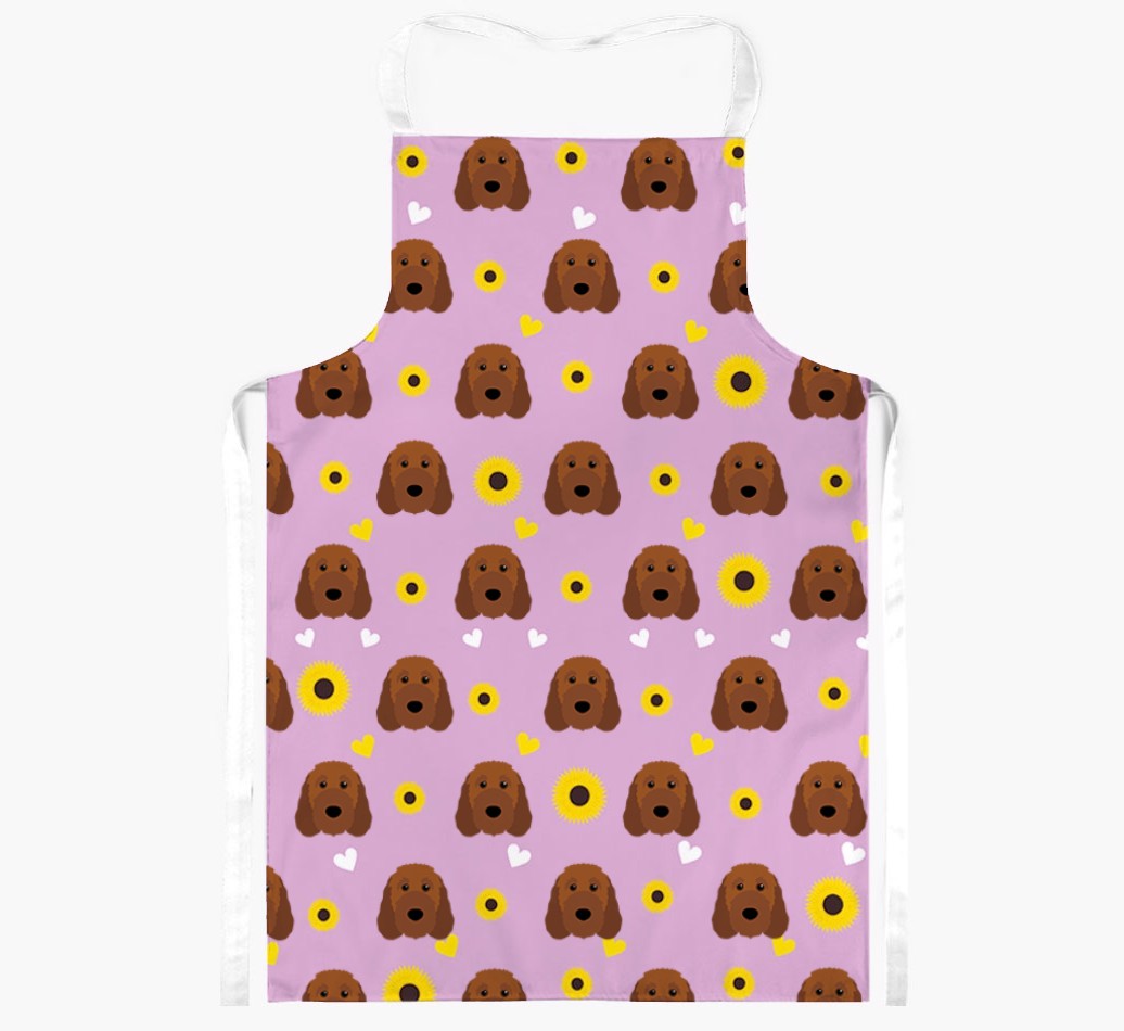 Sunflower Pattern: Personalised {breedFullName} Apron