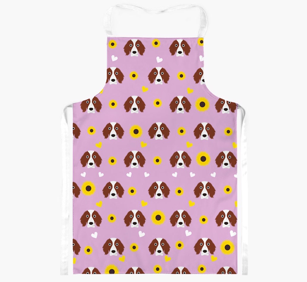 Sunflower Pattern: Personalised {breedFullName} Apron
