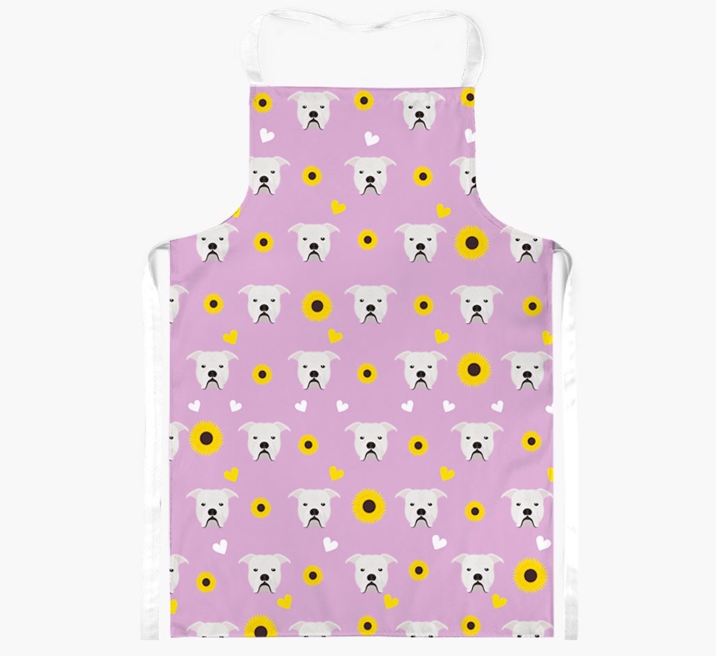 Sunflower Pattern: Personalised {breedFullName} Apron