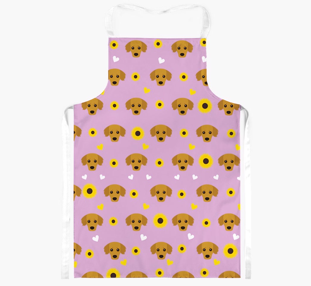 Sunflower Pattern: Personalised {breedFullName} Apron