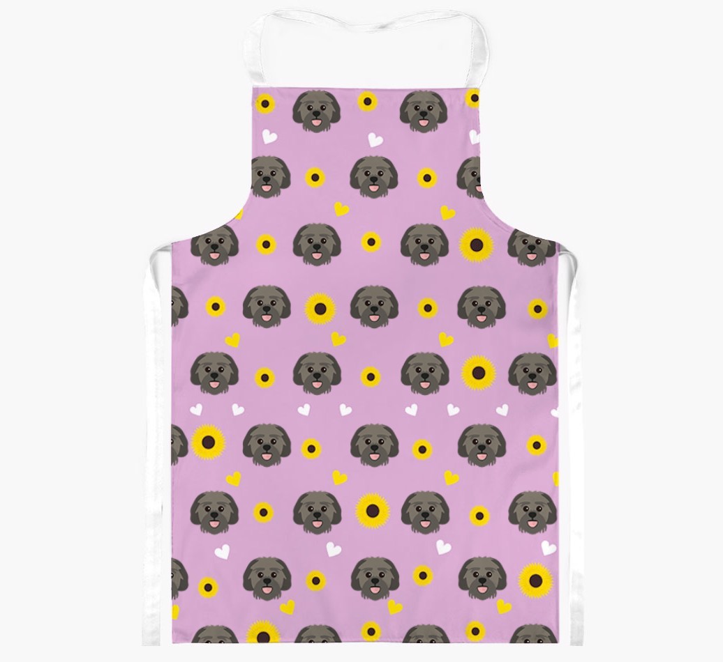 Sunflower Pattern: Personalised {breedFullName} Apron