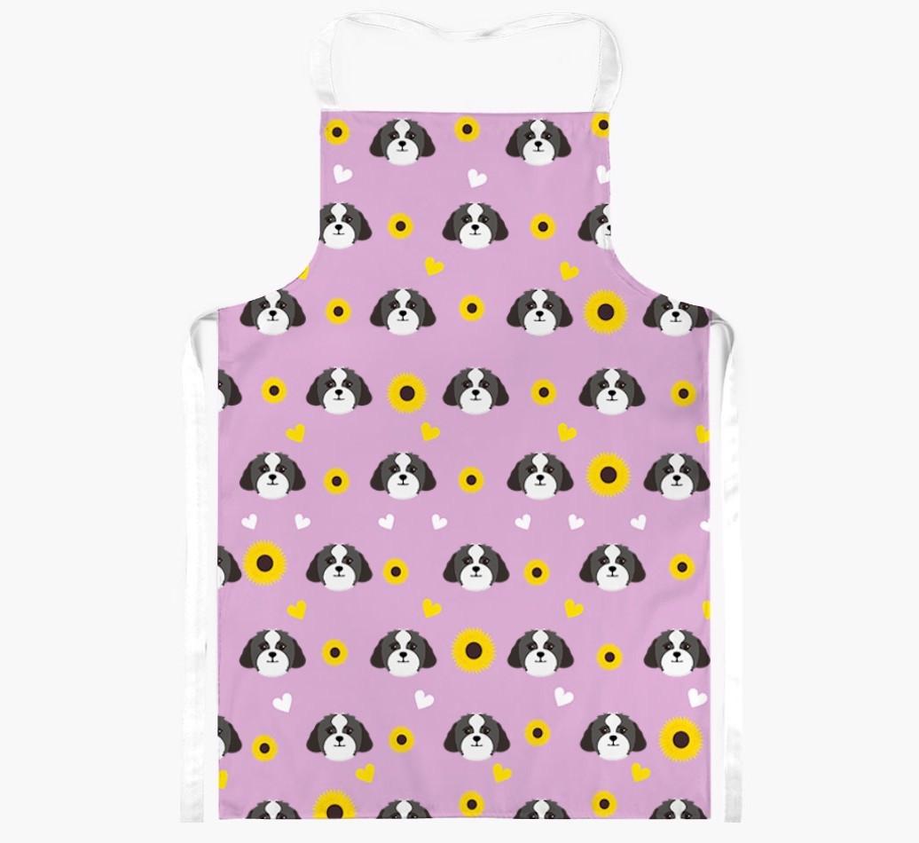 Sunflower Pattern: Personalised {breedFullName} Apron