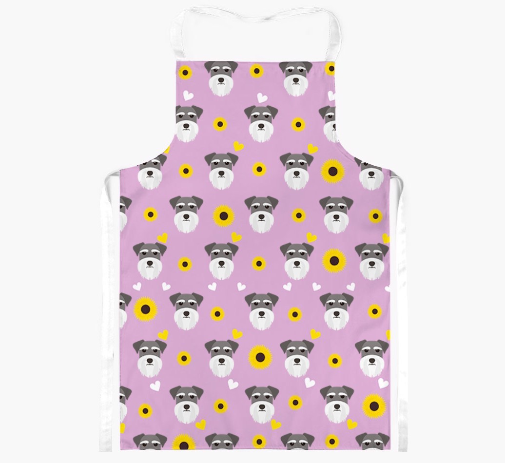 Sunflower Pattern: Personalised {breedFullName} Apron