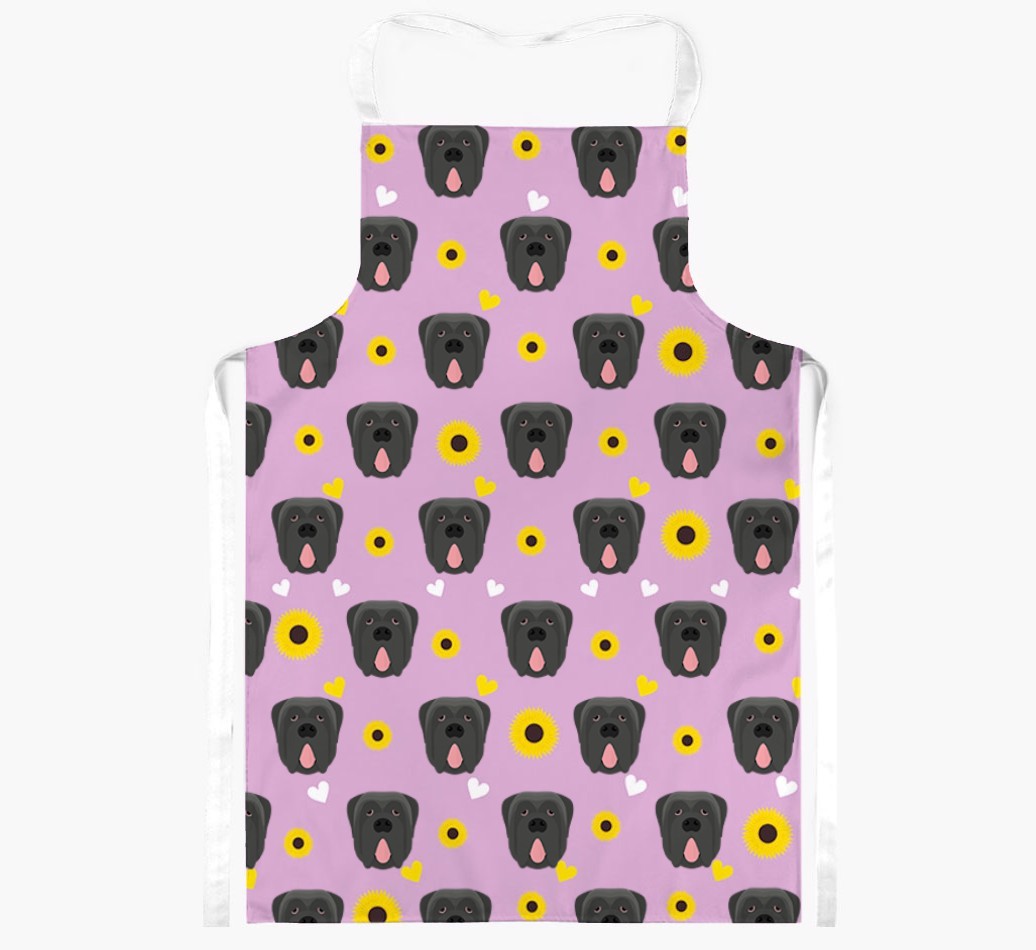 Sunflower Pattern: Personalised {breedFullName} Apron