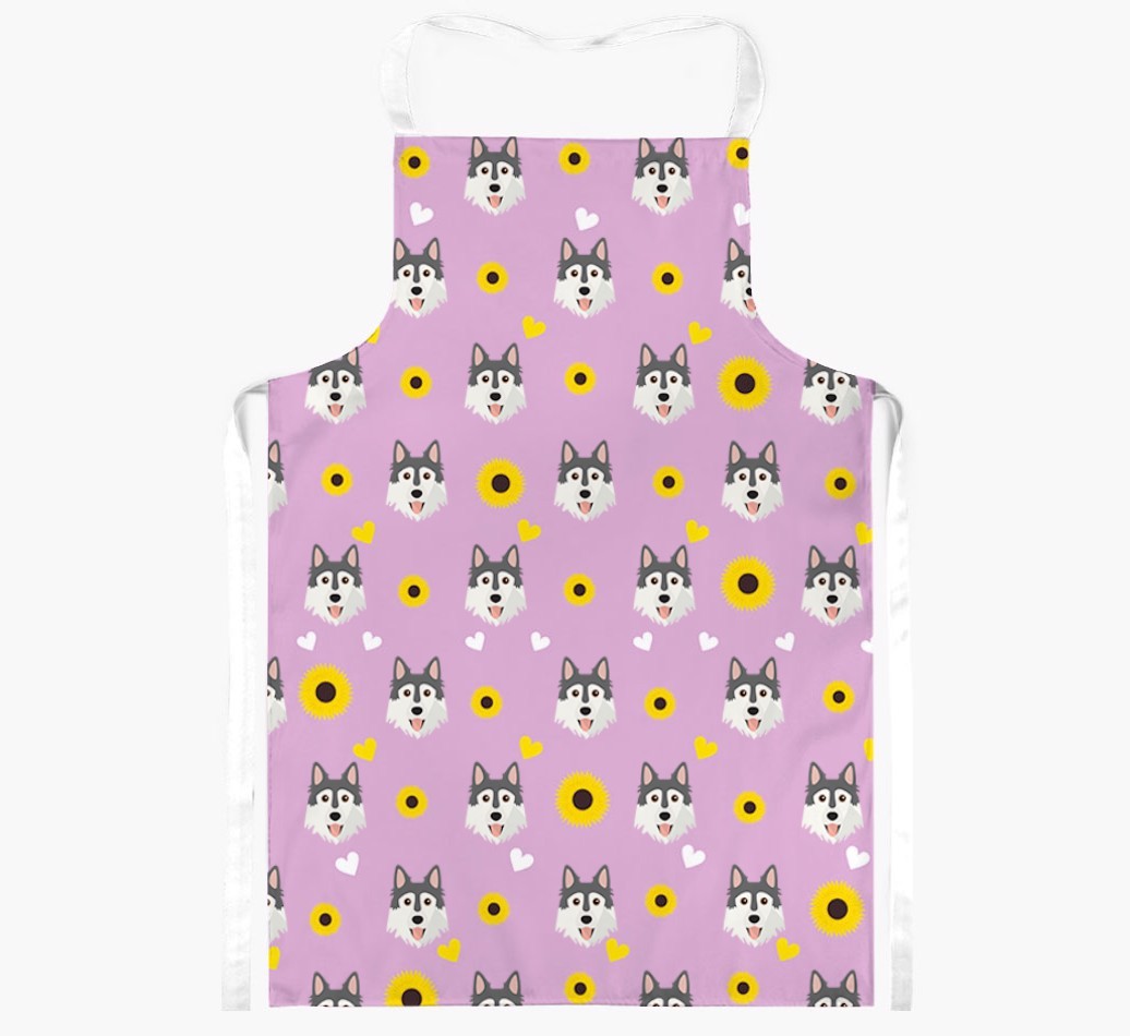 Sunflower Pattern: Personalised {breedFullName} Apron