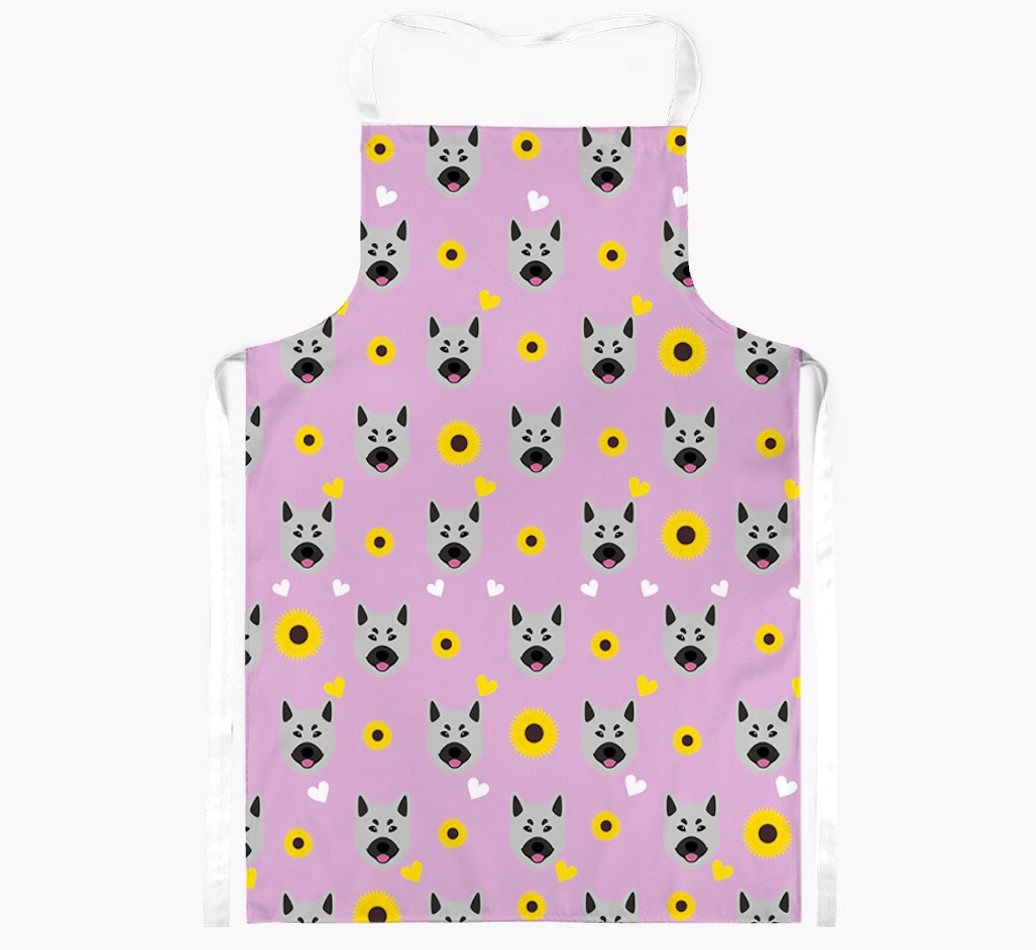 Sunflower Pattern: Personalised {breedFullName} Apron