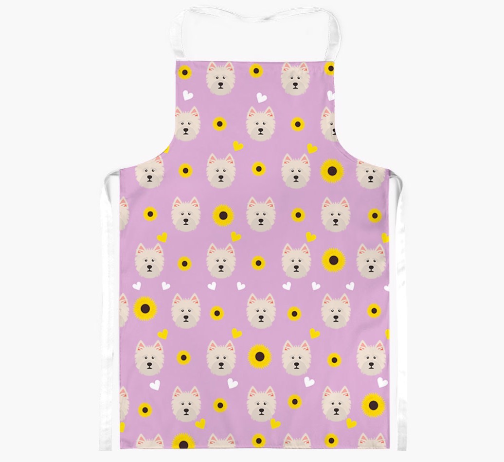 Sunflower Pattern: Personalised {breedFullName} Apron