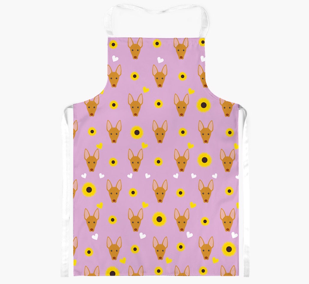 Sunflower Pattern: Personalised {breedFullName} Apron