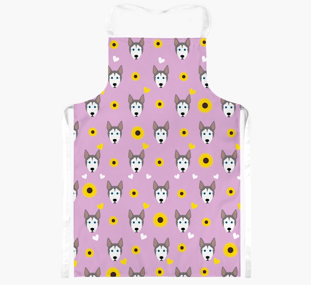 Sunflower Pattern: Personalised {breedFullName} Apron