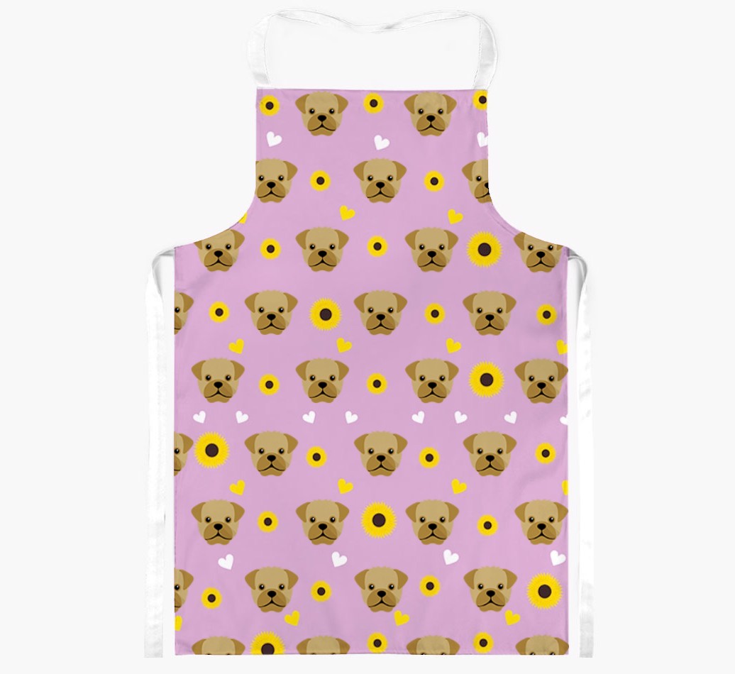 Sunflower Pattern: Personalised {breedFullName} Apron