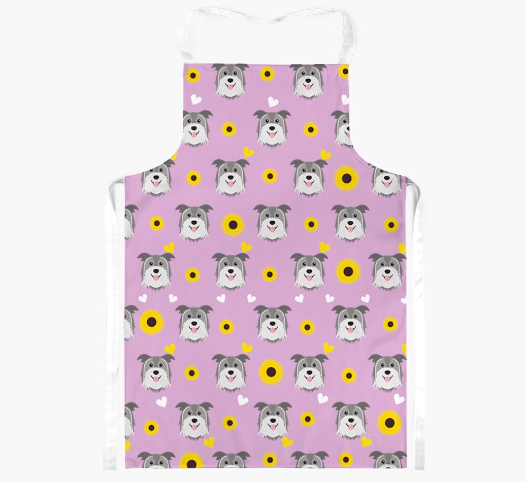 Sunflower Pattern: Personalised {breedFullName} Apron