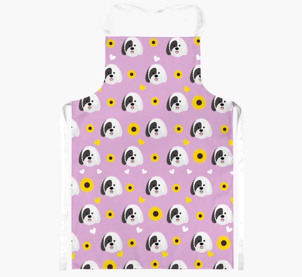 Sunflower Pattern: Personalized {breedFullName} Apron