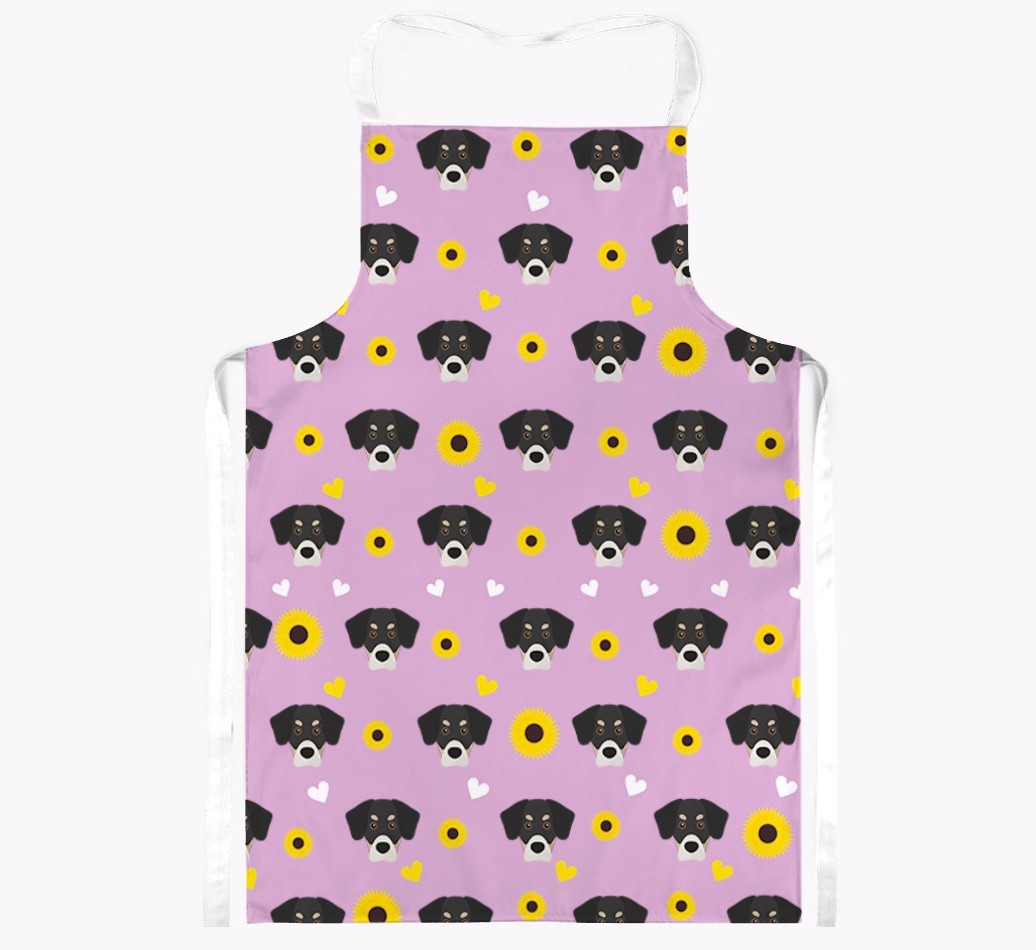 Sunflower Pattern: Personalised {breedFullName} Apron