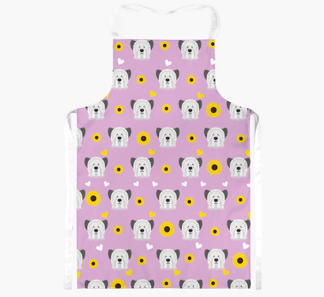 Sunflower Pattern: Personalised {breedFullName} Apron