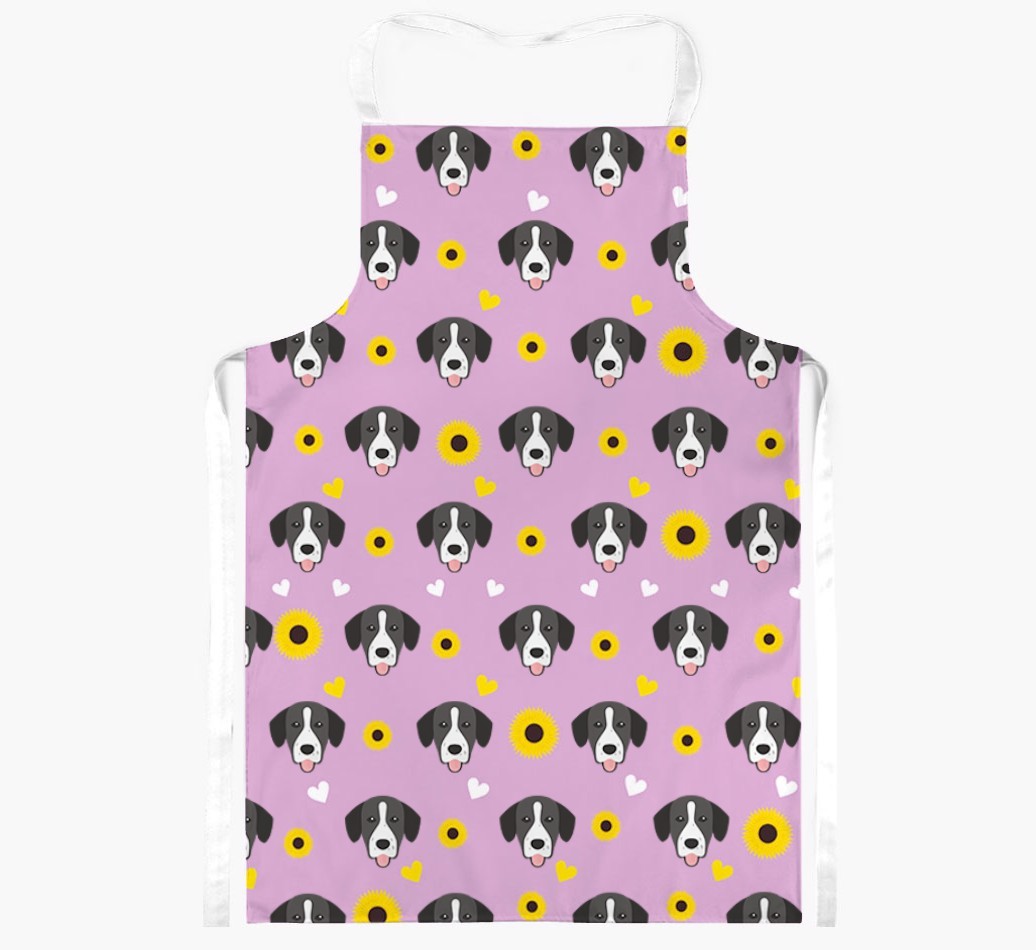 Sunflower Pattern: Personalised {breedFullName} Apron