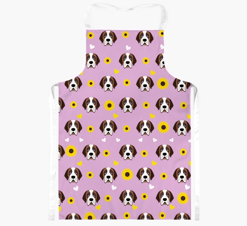 Sunflower Pattern: Personalised {breedFullName} Apron