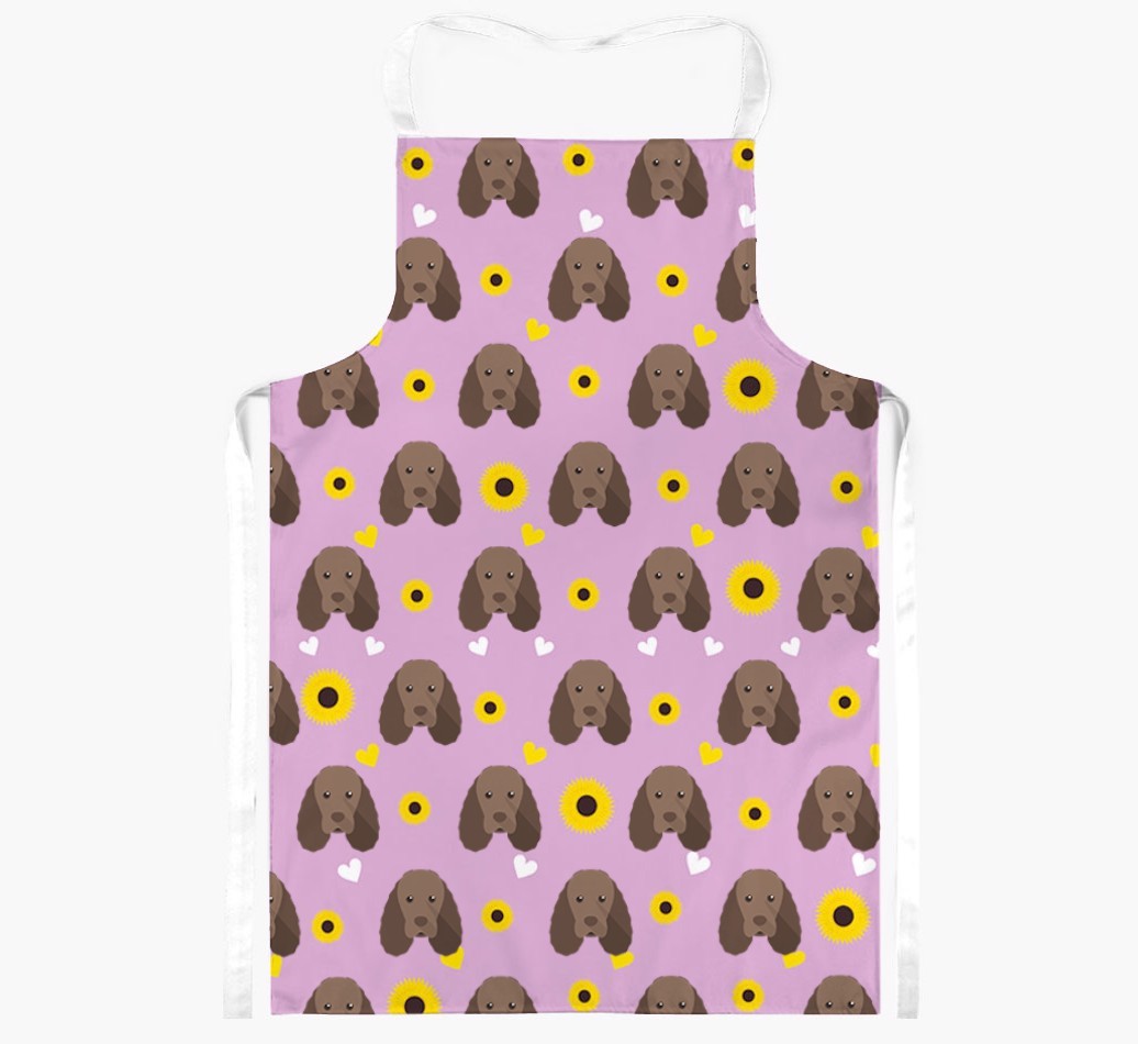 Sunflower Pattern: Personalised {breedFullName} Apron
