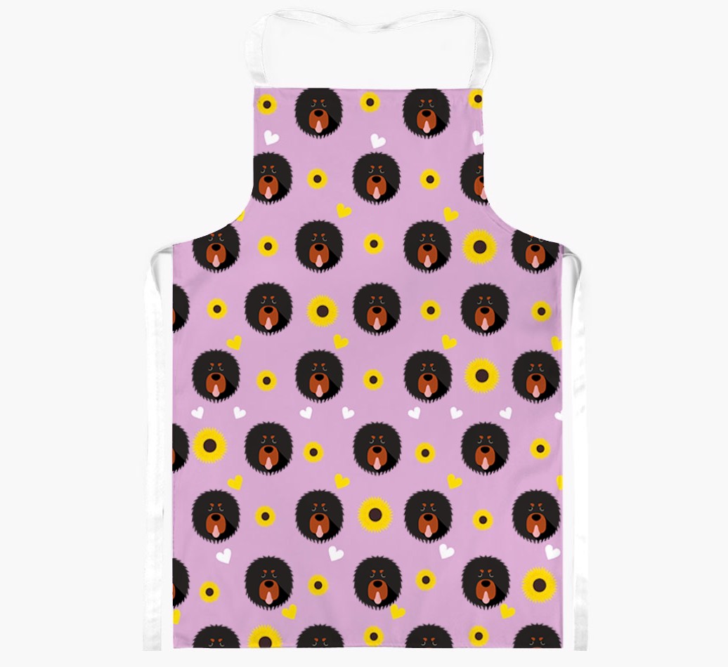Sunflower Pattern: Personalised {breedFullName} Apron