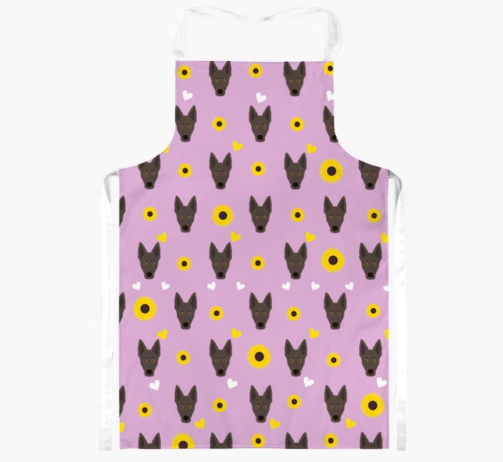 Sunflower Pattern: Personalized {breedFullName} Apron