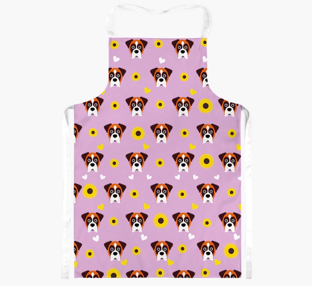Sunflower Pattern: Personalized {breedFullName} Apron