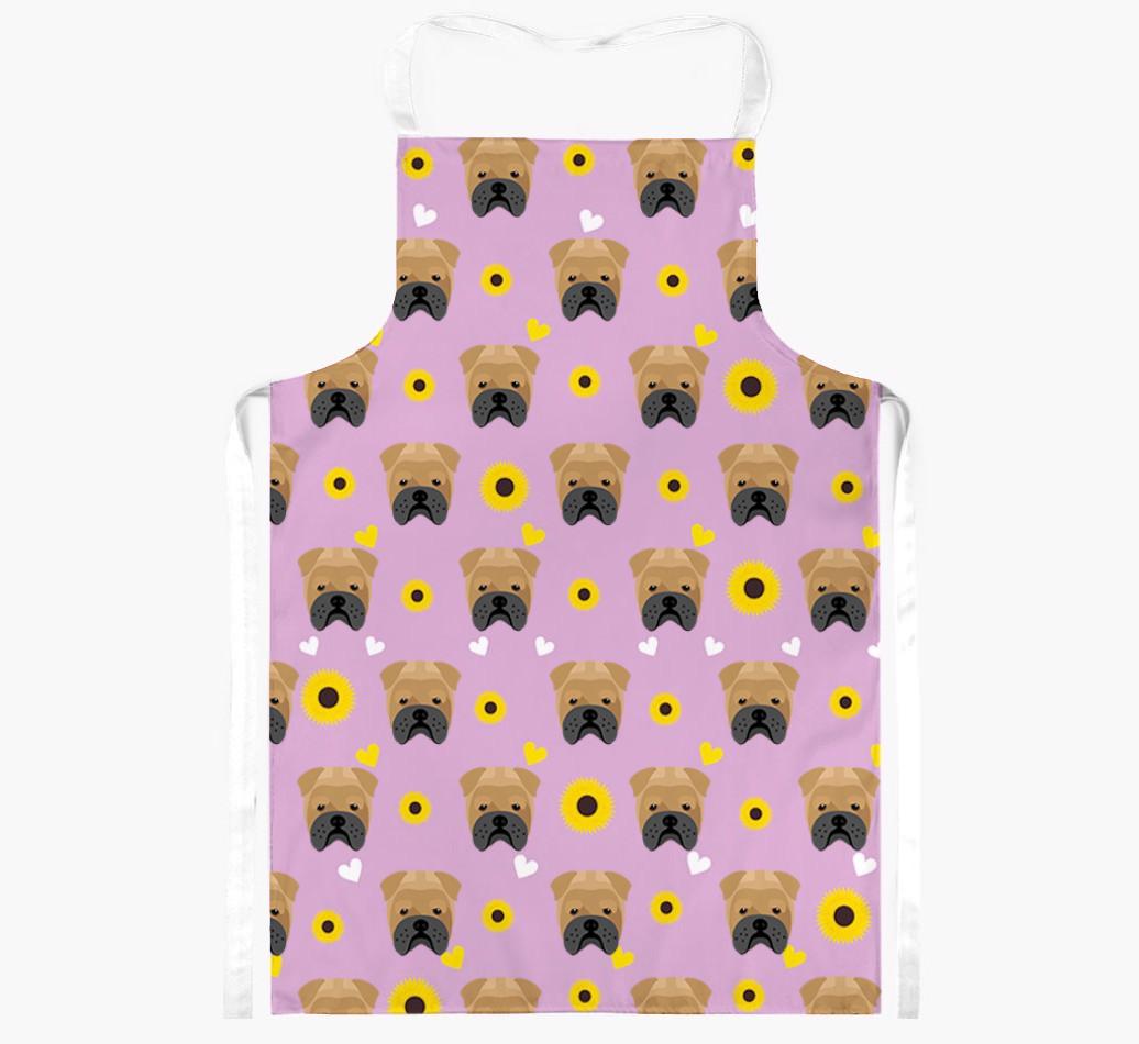 Sunflower Pattern: Personalized {breedFullName} Apron