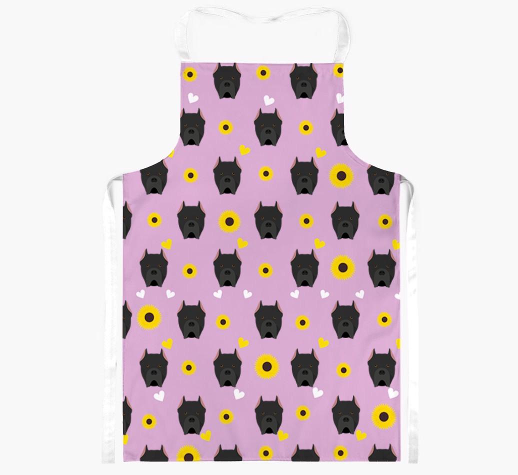 Sunflower Pattern: Personalized {breedFullName} Apron