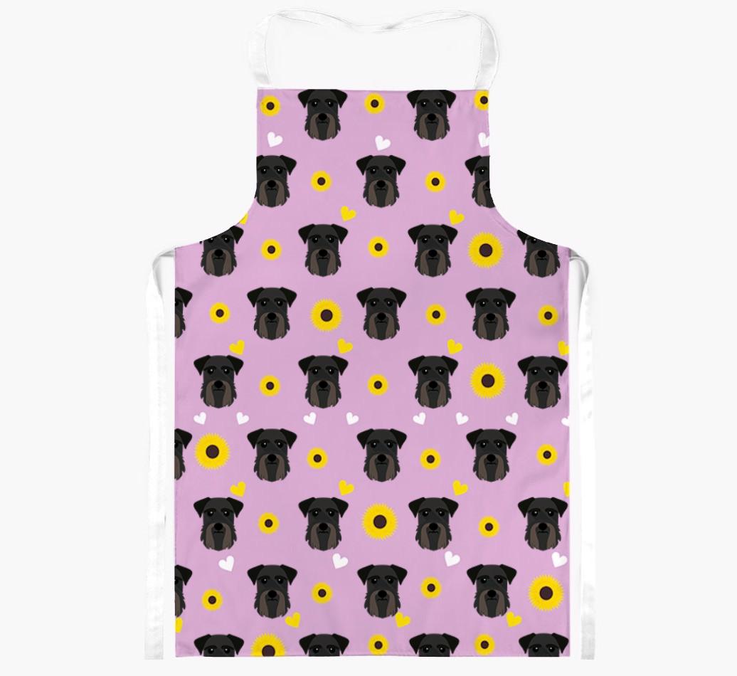 Sunflower Pattern: Personalized {breedFullName} Apron