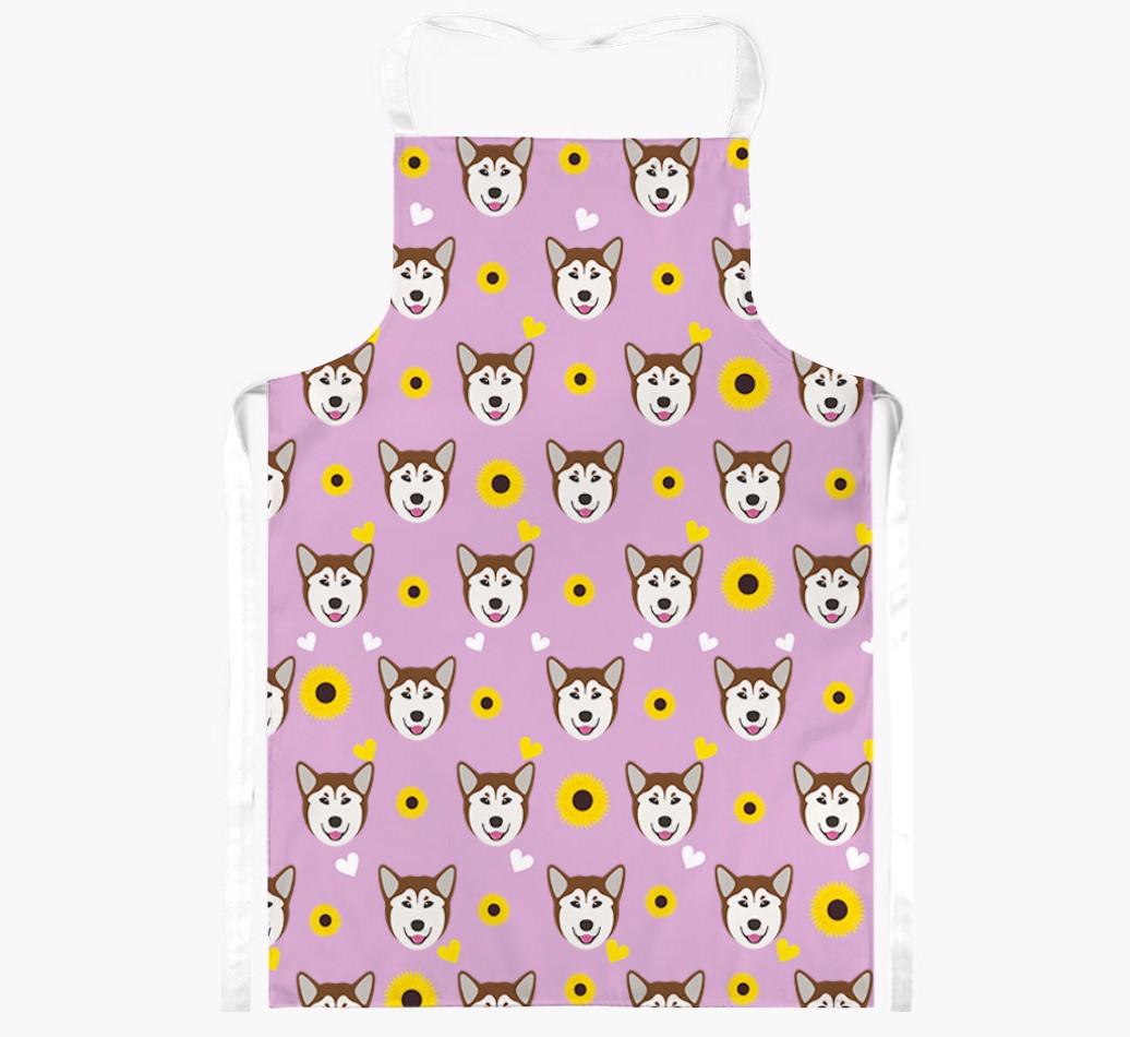 Sunflower Pattern: Personalised {breedFullName} Apron