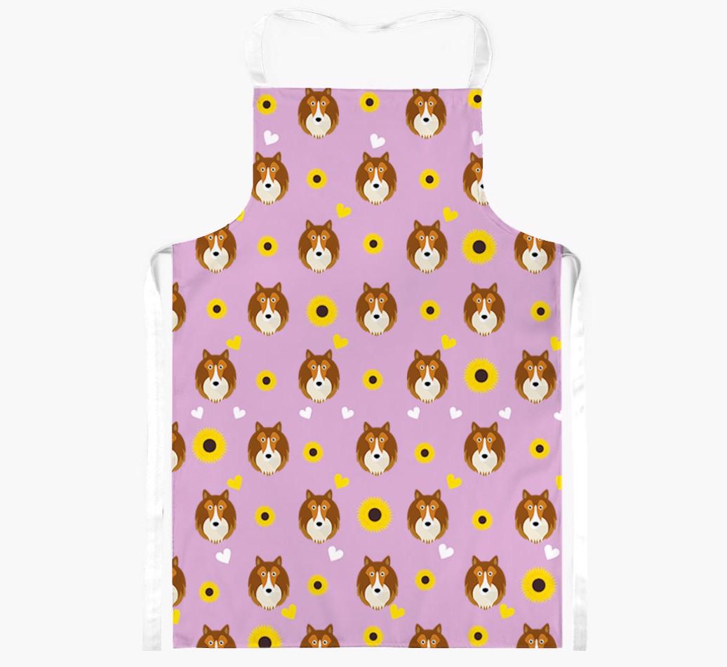 Sunflower Pattern: Personalized {breedFullName} Apron