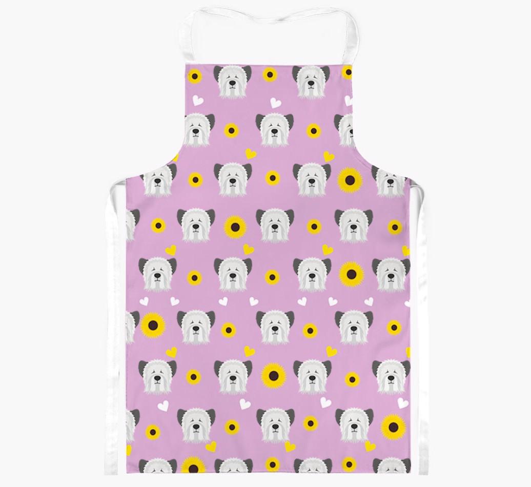 Sunflower Pattern: Personalized {breedFullName} Apron