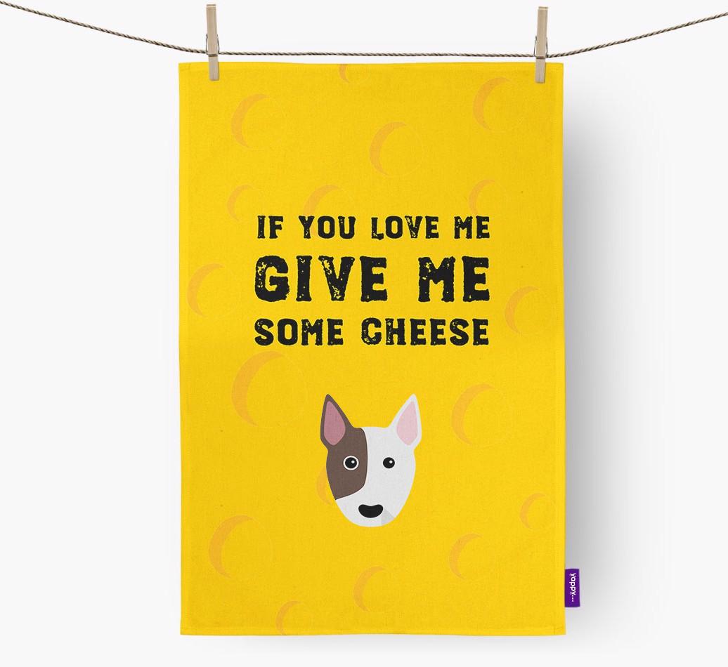 'Give Me Some Cheese' Tea Towel with {breedFullName} Icon