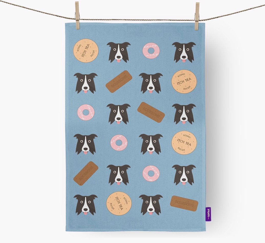 'Cookie Pattern' - Personalized {breedFullName} Dish Towel