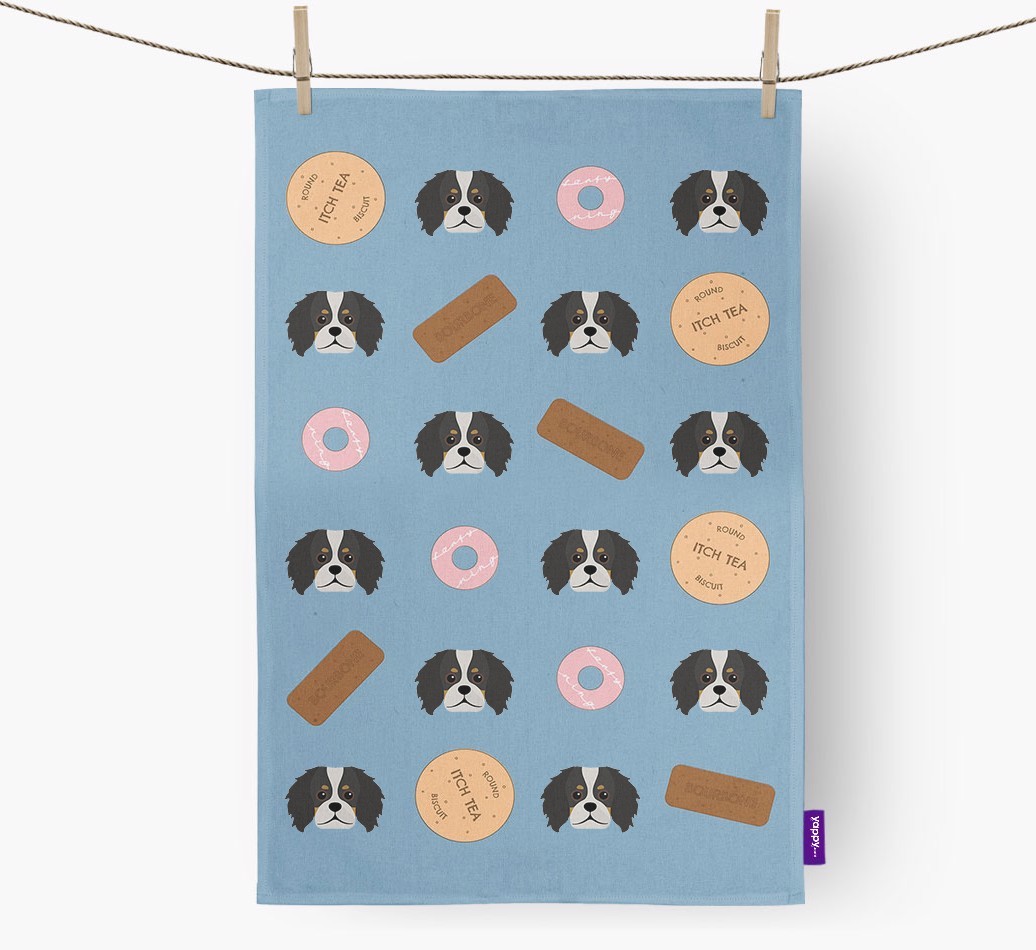 'Cookie Pattern' - Personalized {breedFullName} Dish Towel